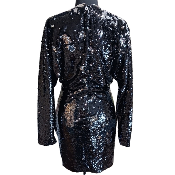 DUNDAS Revolve Twist Front Sequin Rhinestone Cocktail Party Dress - Picture 4 of 15